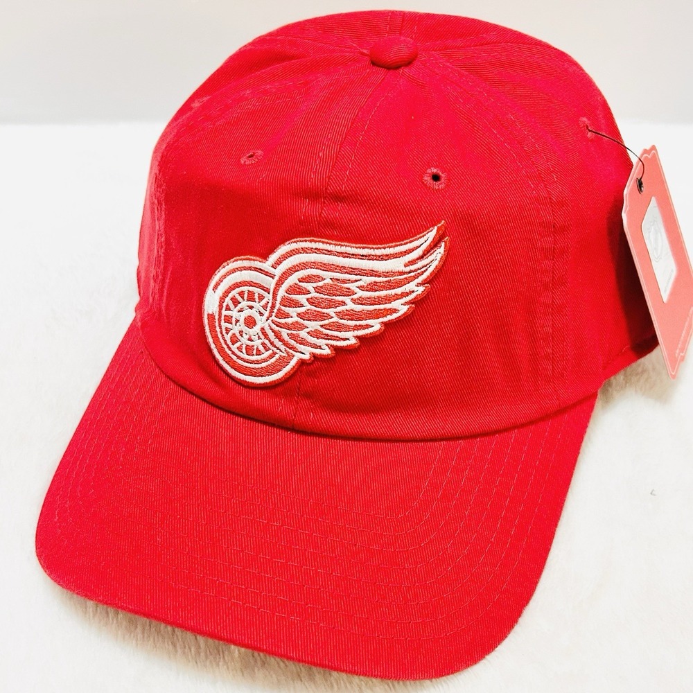 American Needle Detroit Red Wings Dad Hat Cap Adjustable Strap Red NHL Hockey